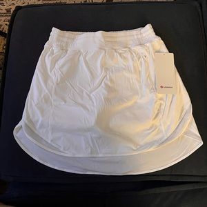 Lululemon White Tennis Skirt with Shorts, NWT, Size 8
